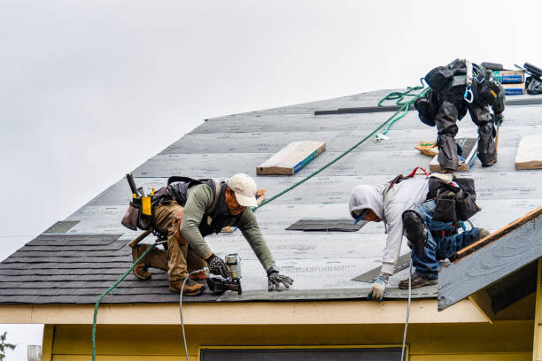 Professional Gutter Installation technician working in Sterling, OK